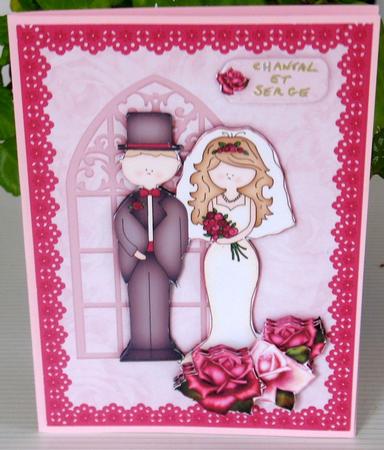 A4 Wedding Bride & Groom Card Front Part 1 by Christiane Lions