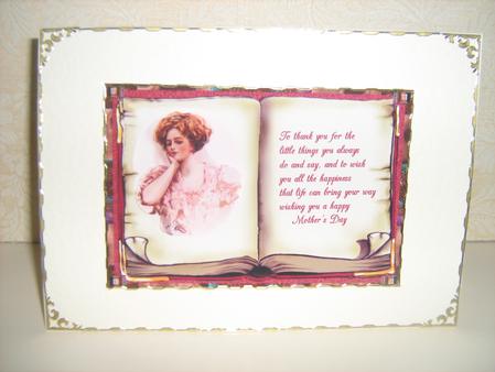Vintage Mother's Day Greeting by Christine  Duncan