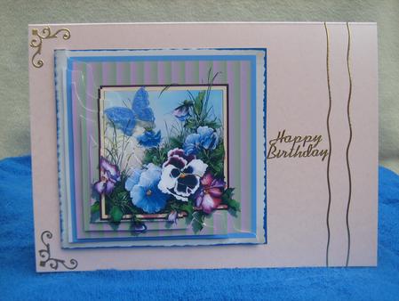Pansies and Butterfly by Christine  Duncan