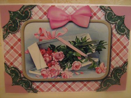 Flower Box A5 Decoupage Card Front Step by Step by Christine  Duncan