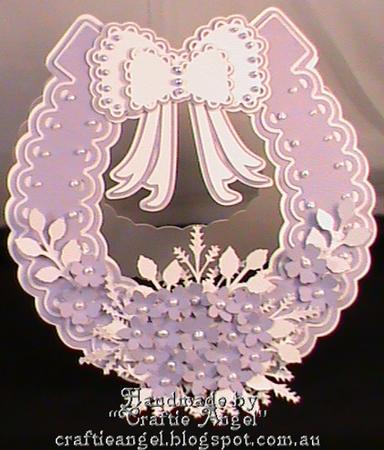 Wedding Floral Horseshoe Card Only by Christina Gudgeon