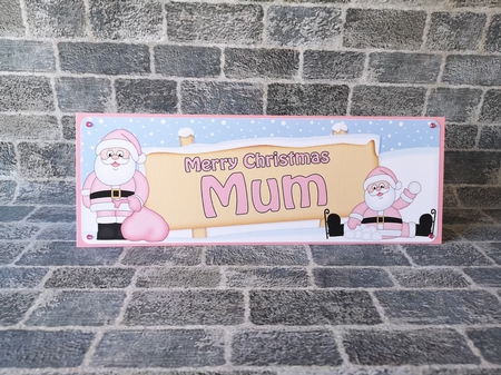 large DL Merry Christmas MUM with Santa 3D decoupage by Christina Smith