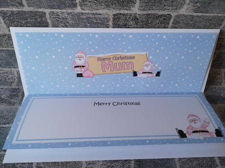 large DL Merry Christmas MUM with Santa 3D decoupage by Christina Smith