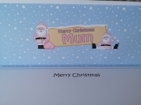 large DL Merry Christmas MUM with Santa 3D decoupage by Christina Smith