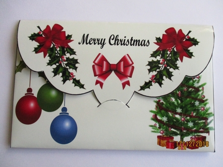 Christmas Gift Voucher envelope by Christine Adcock
