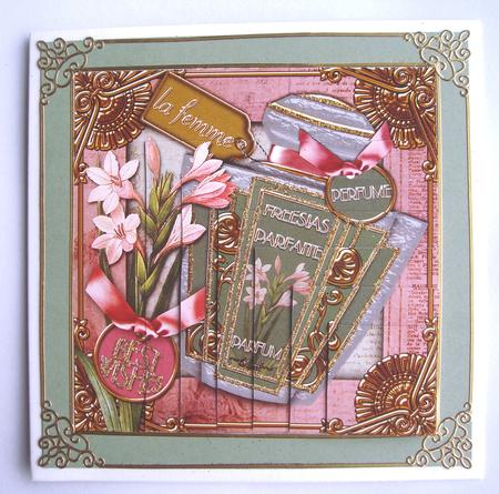 Freesia Perfume Birthday 5in One Corner Stacker by Christine Adcock
