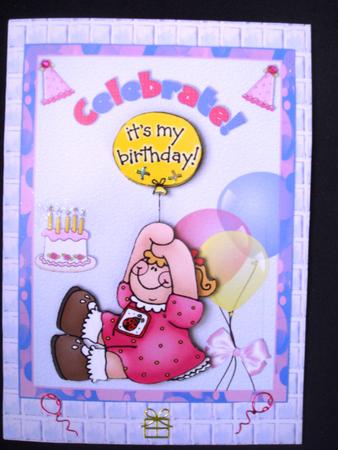 Birthday Balloon Girl by Christine Adcock