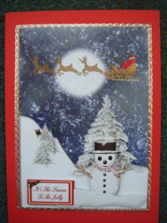 Through the Silently Falling Snow, Santa Sped On by Christine Adcock