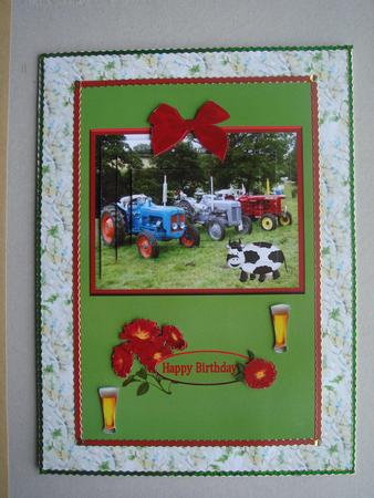 Tractor Birthday for a Male Qs by Christine Adcock