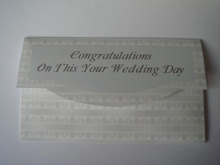 Congratulations on This Your Wedding Day Money Wallet by Christine Adcock