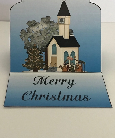 Christmas Church Easel Card by Christine Easey