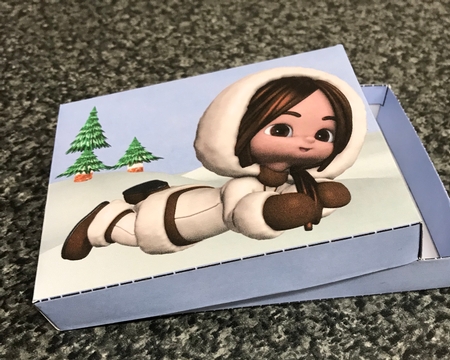 Eskimo Kisses Christmas Gift Box Girl by Christine Easey