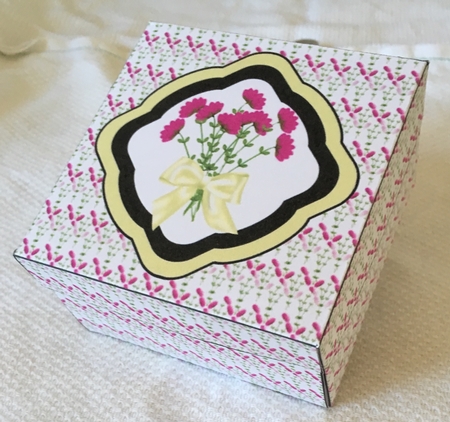 Pink Flowered Gift Box by Christine Easey