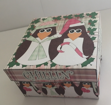 3 Inch Gift Box - Christmas Penguin 1 by Christine Easey