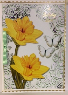Perfect Daffodil & Butterflies by Christine Easey