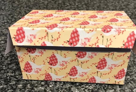 A4 Christmas Background Paper Pieced Robin Red/Cream by Christine Easey