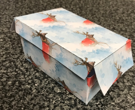 CHRISTMAS REINDEER IN THE SNOW: A4 Background/Backing Paper With Horizontal Orientation by Christine Easey