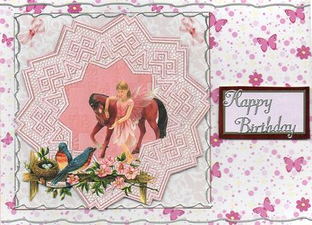 Pretty in Pinks Butterfly & Flowers Backing Paper by Christine Easey