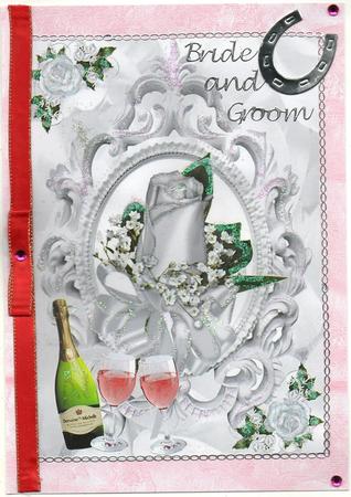 White Roses and Champagne A4 Topper by Christine Easey