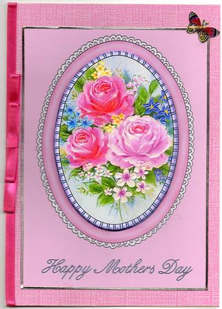 A4 Pink Mothers Day Card by Christine Easey