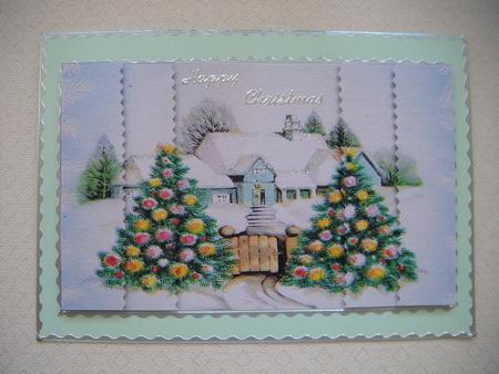 Twin Christmas Trees Side Stacker by Christine Easey
