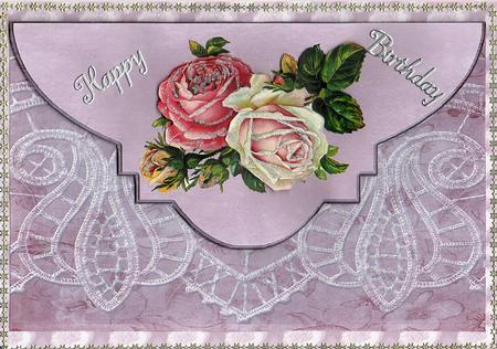 Vintage Lace and Flowers by Christine Easey