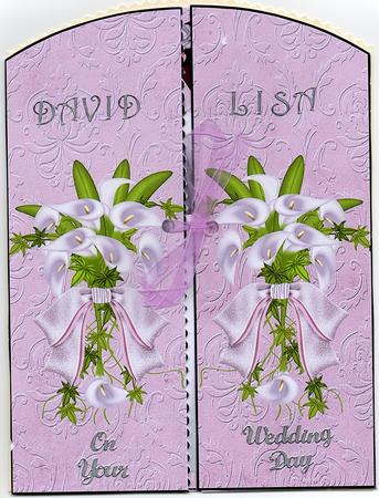 Beautiful Wedding Arched Wedding Gatefold Card by Christine Easey
