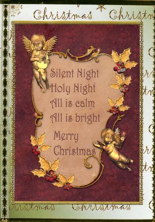 Christmas Text & Snowflakes Background 4 by Christine Easey