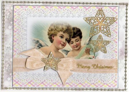 Vintage Angels Shabby Peach by Christine Easey
