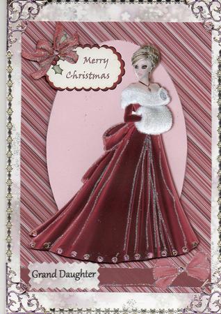 Elegant Christmas Lady A4 by Christine Easey