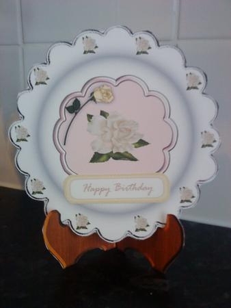Ivory Roses Plate by Christine Easey