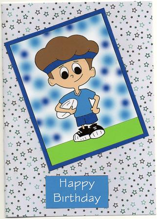Rugby Boy in Dark Blue (brown Hair) - Decoupage Featured Gallery Photo