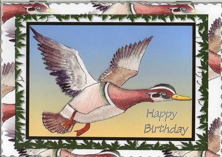 Flying Bird Quick Card Front by Christine Easey
