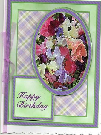 Sweet Peas Quick Card by Christine Easey