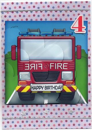 Fire Engine Circle Pyramage Topper by Christine Easey