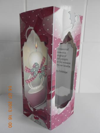 Tower Card - Christmas Candle by Christine Easey