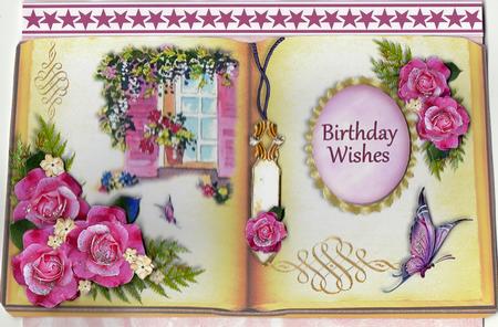Picture Book Tent-card Mini-kit - Rose Garden by Christine Easey