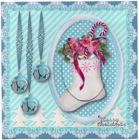Christmas Stocking, Oval Pyramide by Christine Easey