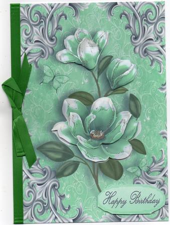 Beautiful Aqua Flower Bunch by Christine Easey