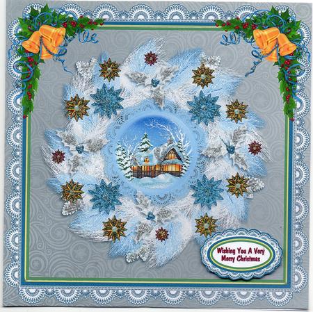 Snowy Christmas Wreath by Christine Easey