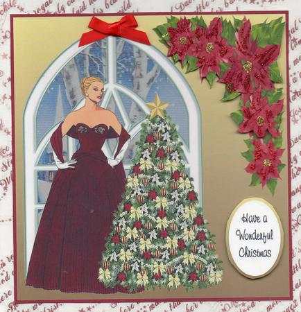 Classy Lady 1 Christmas Window by Christine Easey