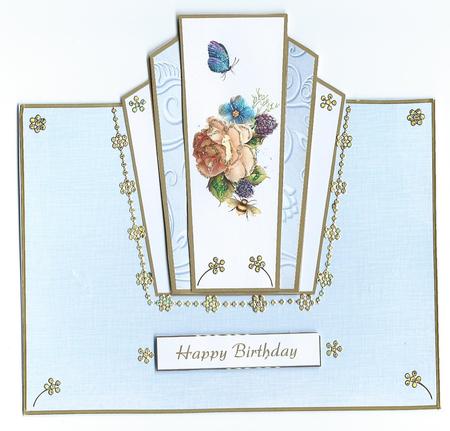 Peach Roses Deco Card Mini Kit by Christine Easey