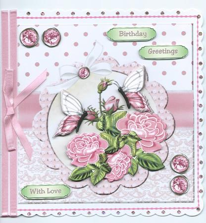Pink Roses & Butterflies by Christine Easey