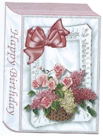 Pretty Flowers in a Basket Folded Book by Christine Easey