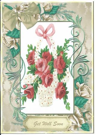 Lovely Roses in a Rose Frame ( Pyramarge ) by Christine Easey