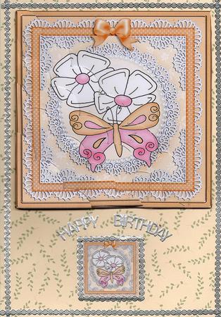 8 x 8 Fluttery Butterfly Kit with Scalloped Corners by Christine Easey