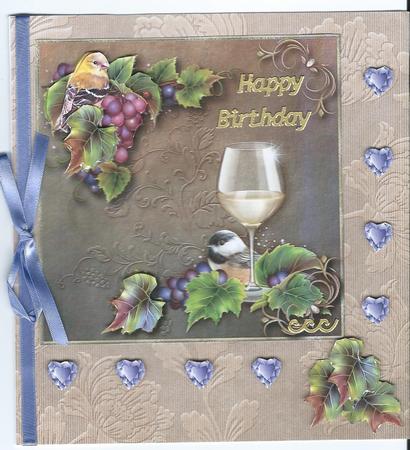 Fruit of the Vine Carad Topper by Christine Easey