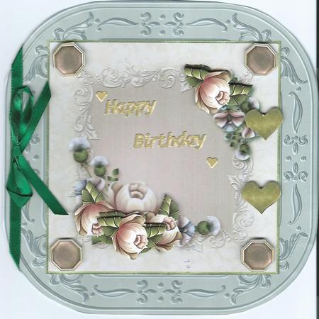 Cabbage Roses & Thistles Topper 2 by Christine Easey