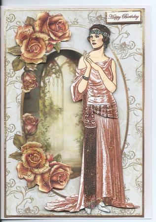 Evening Entertainment Card with Decoupage by Christine Easey