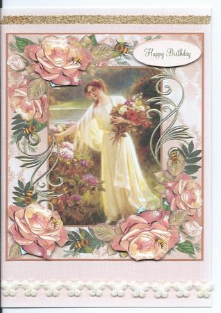 Gathering Flowers Topper & Decoupage by Christine Easey